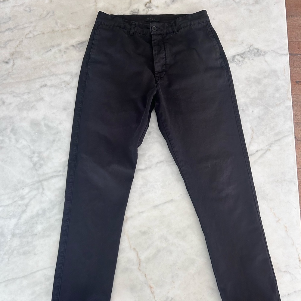 Unis black chinos